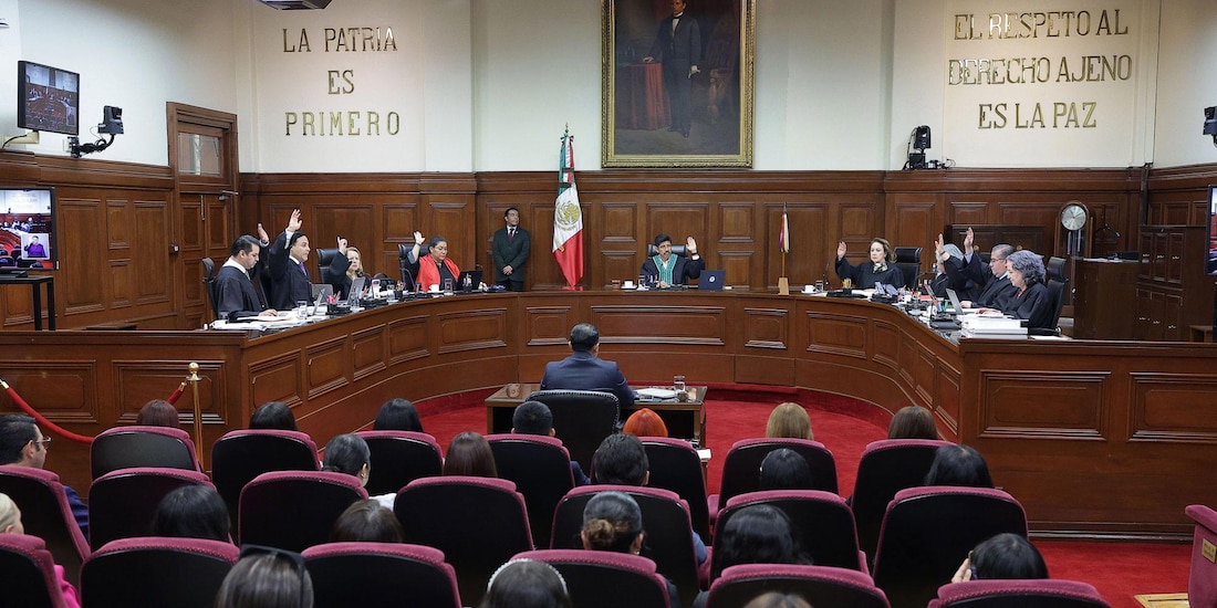 Sesión del Pleno de la Suprema Corte de Justicia de la Nación, en una fotografía ilustrativa.