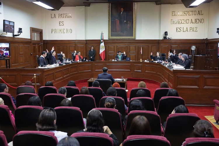 Sesión del Pleno de la Suprema Corte de Justicia de la Nación, en una fotografía ilustrativa.