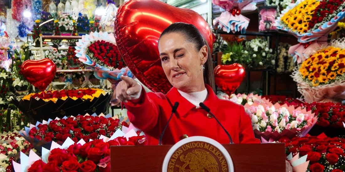 Sheinbaum dedica mensaje por el 14 de febrero.