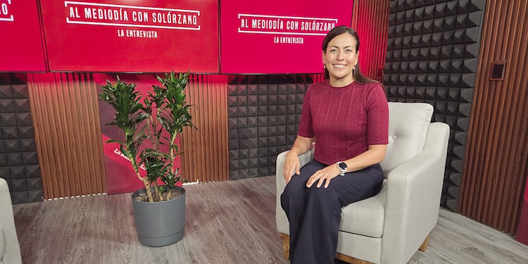 Milena Quiroga, en entrevista en Al Mediodía con Solórzano, ayer.