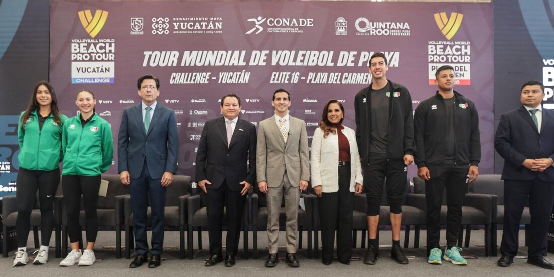Se presenta el Tour Mundial de Voleibol de Playa 2025 en Yucatán