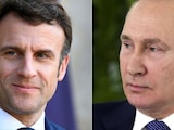 Emmanuel Macron y Vladimir Putin.