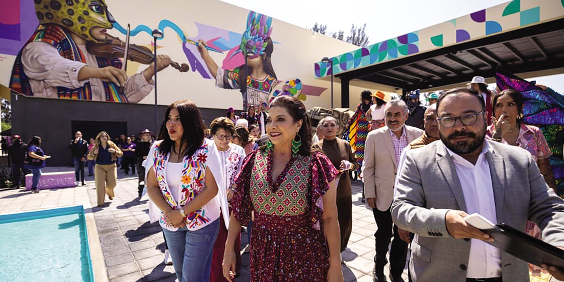 LA JEFA de Gobierno, ayer, en la
inauguración de la Utopía de Iztacalco