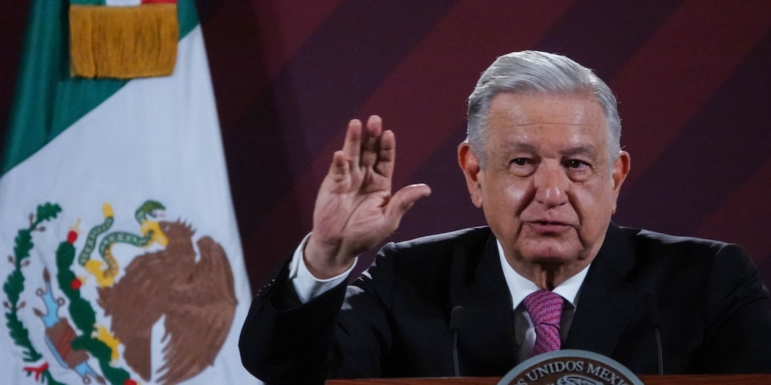 Presidente López Obrador durante la conferencia matutina de este martes.