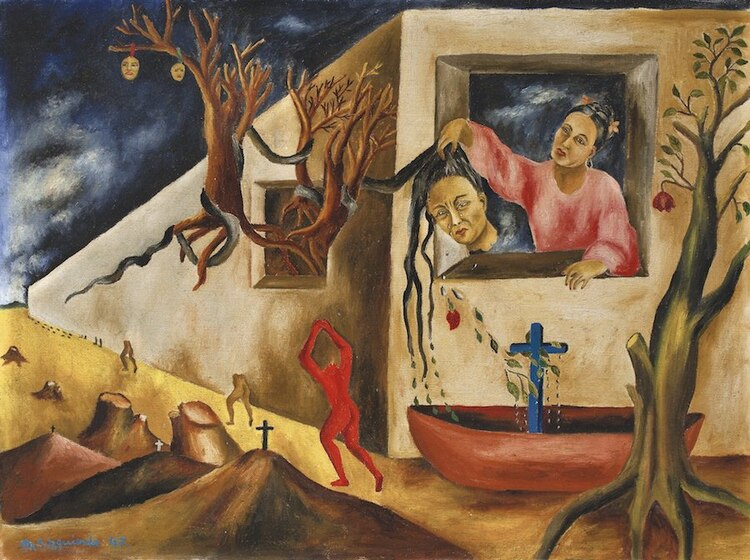 Sueño y presentimiento (1947), de María Izquierdo.