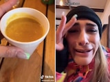 TikToker paga mil 300 pesos por una sopa en vaso de unicel (VIDEO).