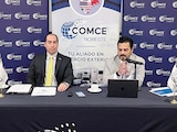 DIrectivos del Comce Noreste, ayer, en conferencia de prensa.