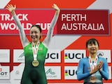 Yareli Acevedo ganó el oro en la prueba de eliminación femenil de la Copa del Mundo de ciclismo de pista en Perth, Australia.