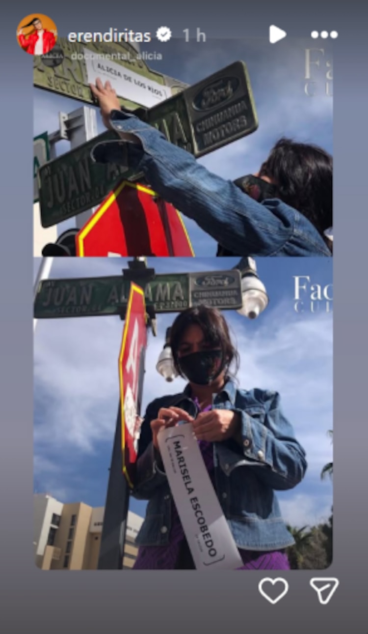 Eréndira Ibarra participa en la marcha del 8M en Chihuahua