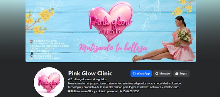 Página de la clinica donde se realizó la cirugía