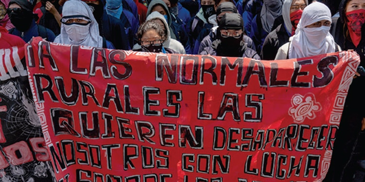 ESTUDIANTES de escuelas magisteriales
rurales fortalecen el movimiento.