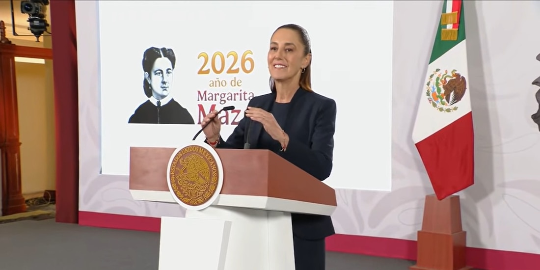 Claudia Sheinbaum en Palacio Nacional.