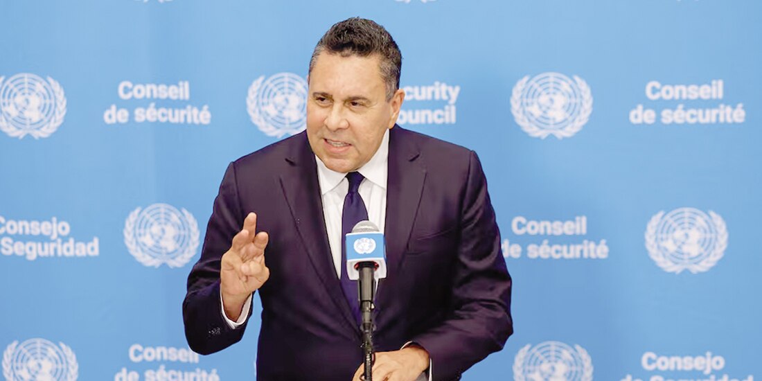 El embajador de Venezuela ante la ONU, Samuel Moncada, ayer.