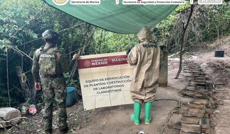Aspecto de la operación, en donde también participó la Semar.