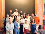 La alcaldesa Grecia Quiroz durante su reunión con empresarios e inversionistas mexicanos en Los Ángeles, California.