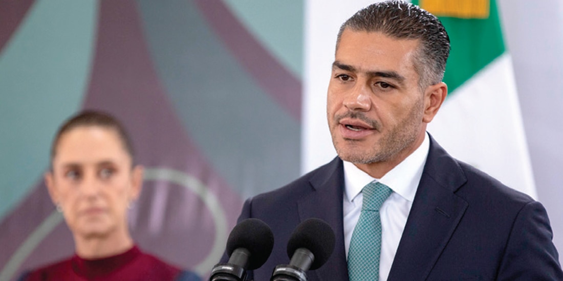 EL TITULAR de la SSPC, Omar García Harfuch, en conferencia de prensa el pasado 4 de septiembre en Zacatecas.