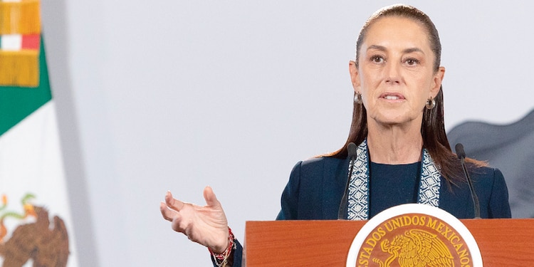 LA PRESIDENTA Claudia Sheinbaum, ayer, en conferencia de prensa