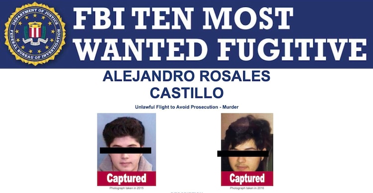 Ficha de captura de Alejandro Rosales Castillo