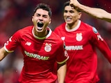 Everardo López festejando su gol ante el LAFC.