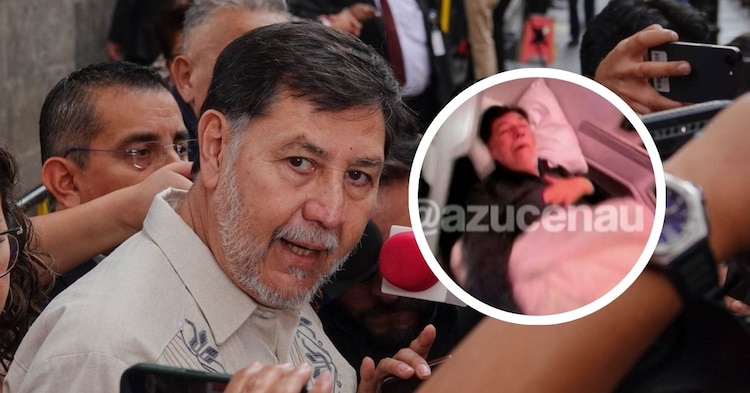 Captan a Fernández Noroña durmiendo vuelo de primera clase, desde Roma a México.