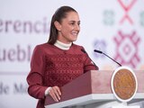 La Presidenta de México este lunes 12 de enero en conferencia de prensa.