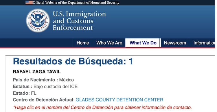 Detención de Rafael Zaga Tawil
