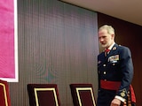 El soberano español en la clausura del Curso de Estado Mayor, ayer, en Madrid.