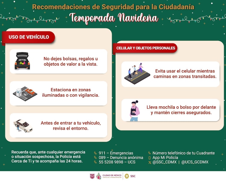 Recomendaciones para prevenir accidentes en Navidad