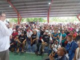 El excanciller, en Quintana Roo, ayer.