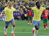 Vini celebra el tanto que marcó el sábado pasado en la justa.
