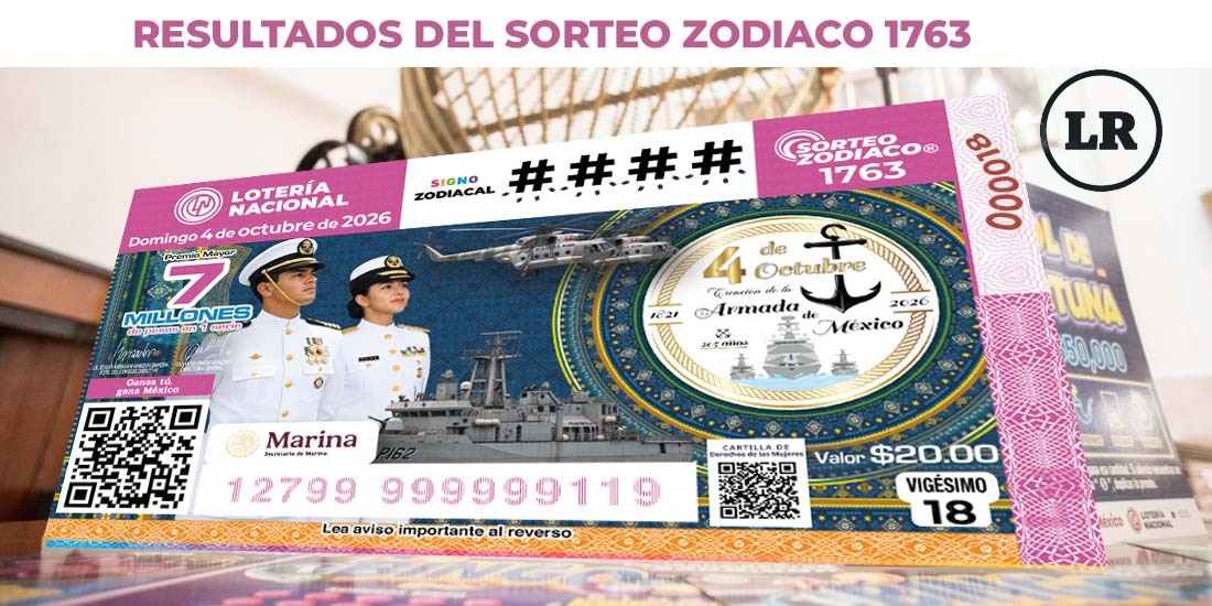 Resultados Sorteo Zodiaco 1763 del 4 de octubre del 2026 de Lotería Nacional.