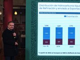 Octavio Romero Oropeza, director de Petróleos Mexicanos, en Palacio Nacional este martes 28 de diciembre.