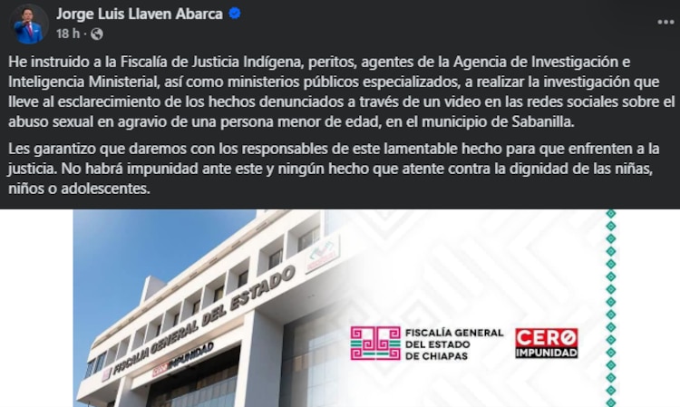 Comunicado del fiscal general