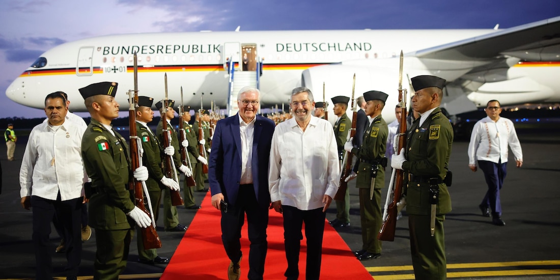 Canciller Juan Ramón de la Fuente recibió al presidente de Alemania, Frank-Walter Steinmeier.