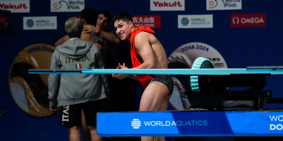 Osmar Olvera en el Mundial de Deportes Acuáticos de Doha