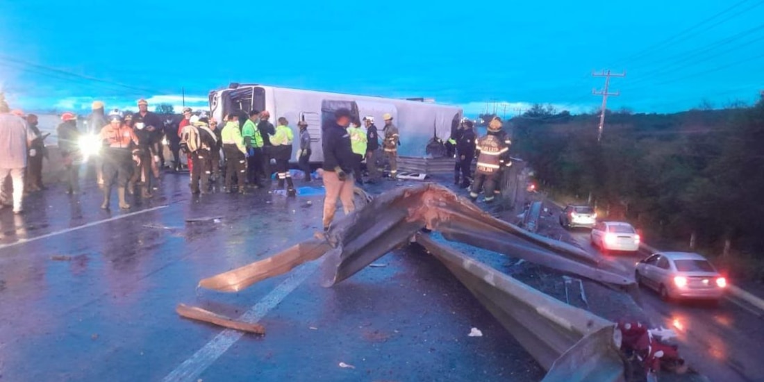 Volcadura en Nuevo León