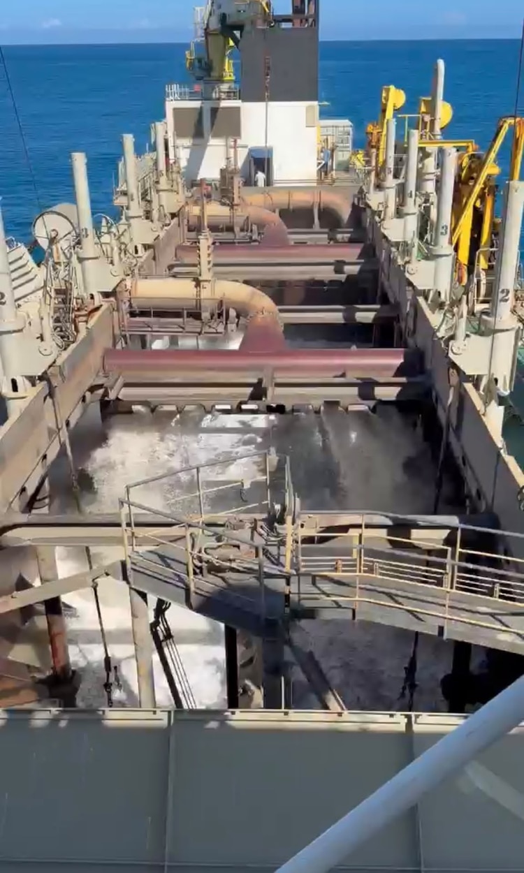 Operaciones de dragado de mantenimiento en el Puerto del Norte-Matamoros.