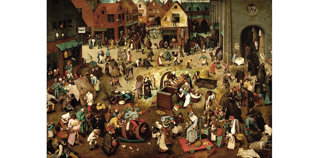 El combate entre don Carnal y doña Cuaresma, Pieter Bruegel, El Viejo, 1559.