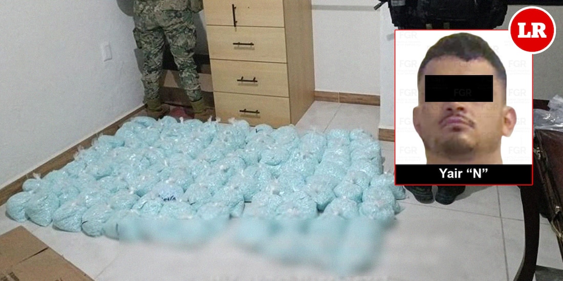 Yair "N" fue detenido junto a otras cinco personas con más de 270 kilógramos de fentanilo en Colima.