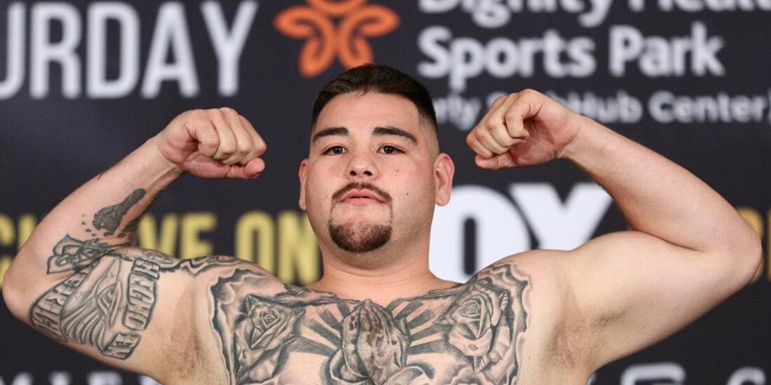 Andy Ruiz durante una ceremonia de pesaje en 2019.