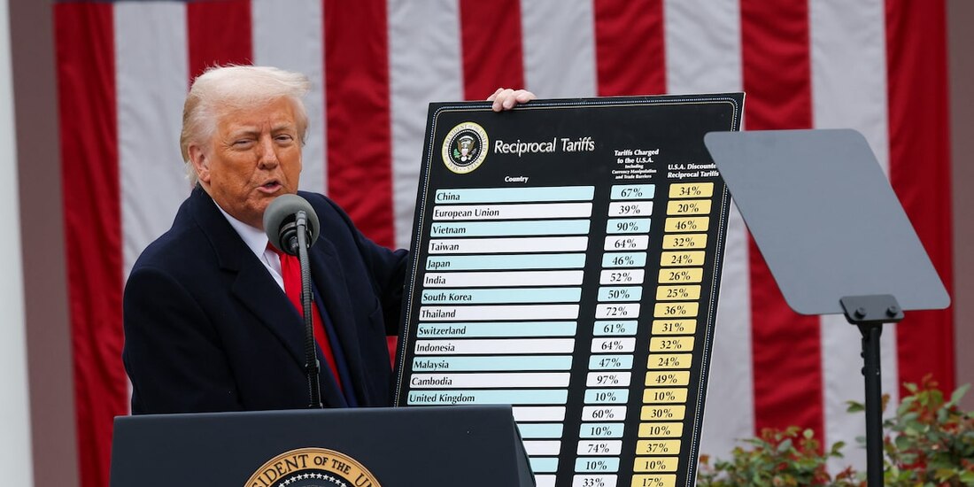 Donald Trump hizo oficial la imposición de "aranceles recíprocos" a socios comerciales de Estados Unidos.