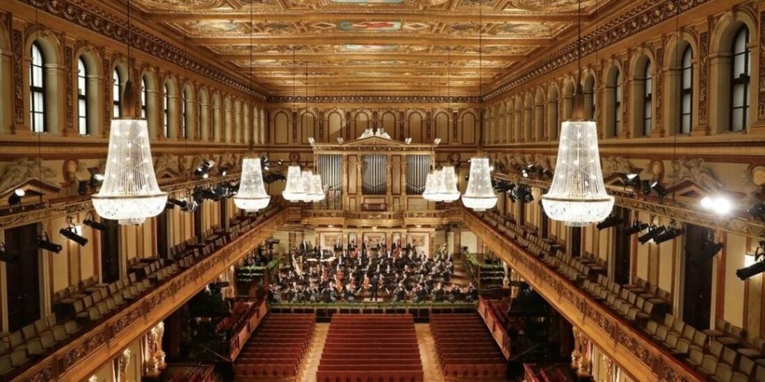 La Sala Dorada del Musikverein de Viena, vacía durante un ensayo