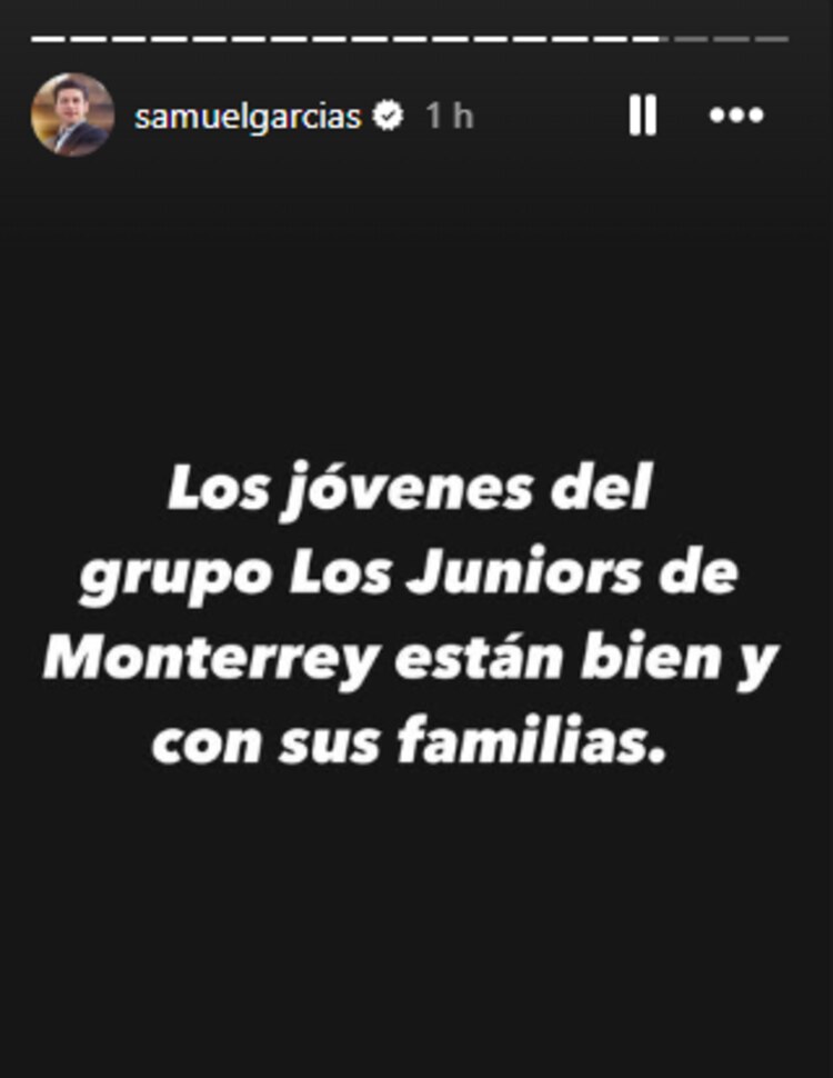 Mensaje de Samuel García