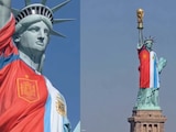 La Estatua de la Libertad se pone en modo Copa del Mundo 2026.