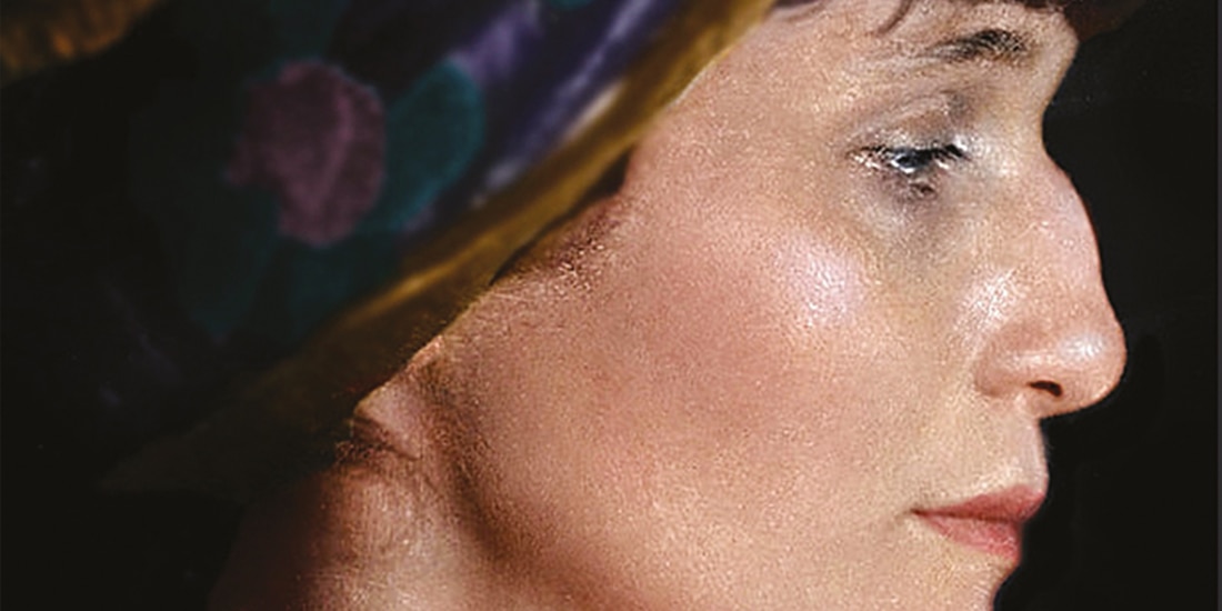 Moisei Nappelbaum, retrato iluminado de Anna Ajmátova, detalle, 1921.