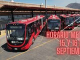 ¿Cuál es el horario del Metrobús para este 15 y 16 de septiembre?