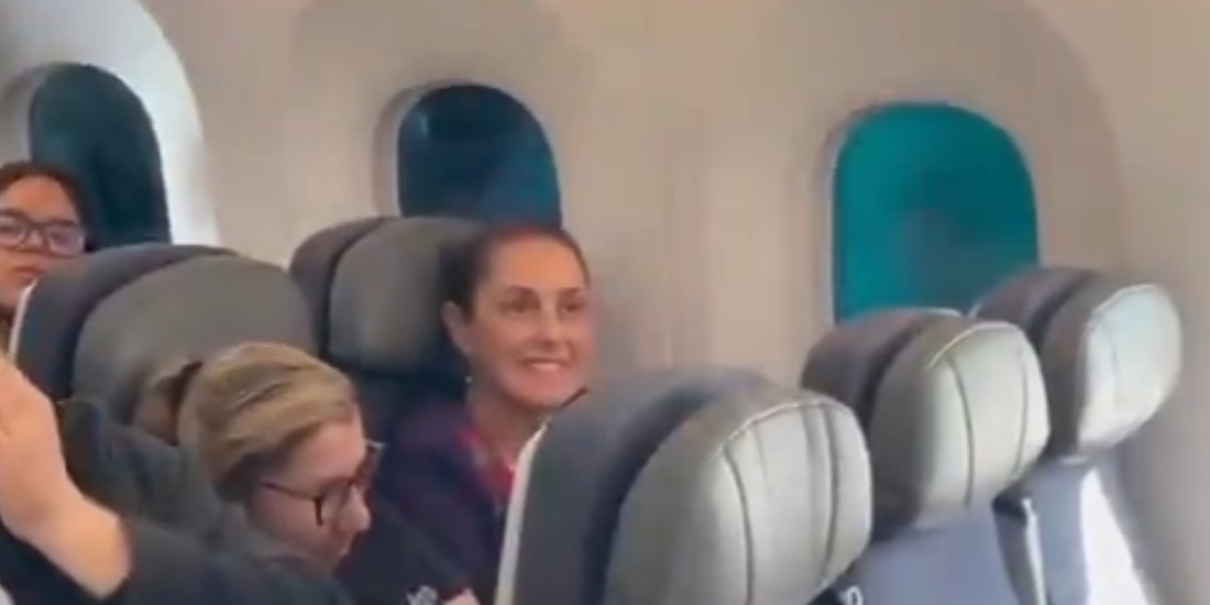 Claudia Sheinbaum viaja en vuelo comercial de vuelta a Ciudad de México.