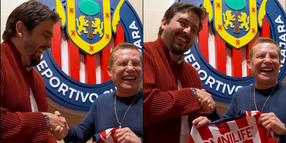 Amaury Vergara presentó a Julio César Chávez como nuevo refuerzo de Chivas.