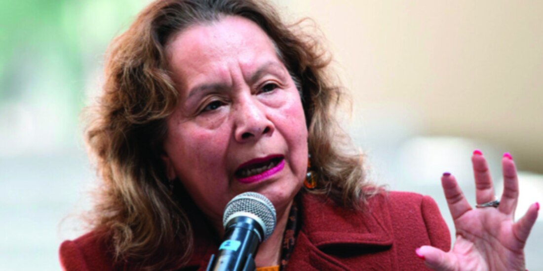 Lucía Jiménez, durante una conferencia en 2024