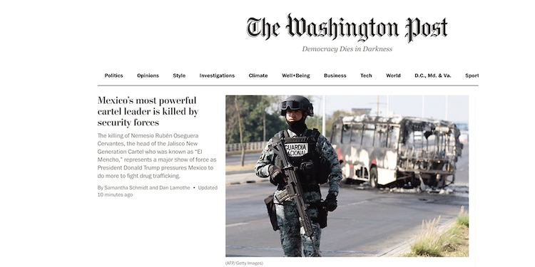 El Washington Post dijo que el Ejército mató al capo más poderoso.